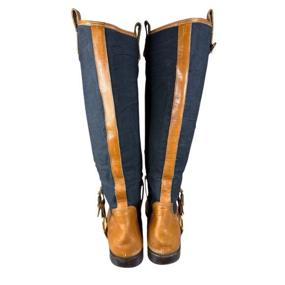 Ralph Lauren Black and Brown Over the Knee Boots - Picture 9 of 12